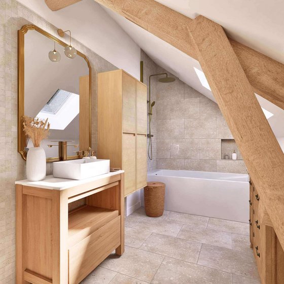 Salle de bain avec vasque