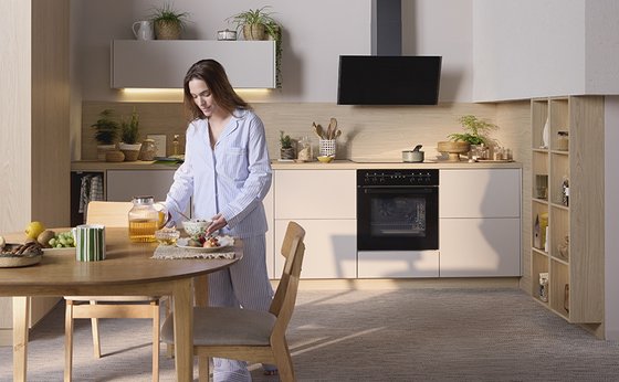 Cuisine contemporaine gris et bois