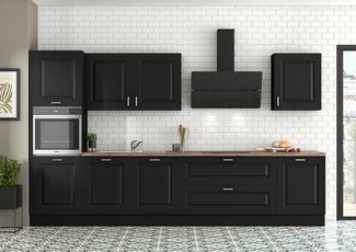 METOD 1 façade pour lave-vaisselle, Lerhyttan teinté noir, 60 cm - IKEA