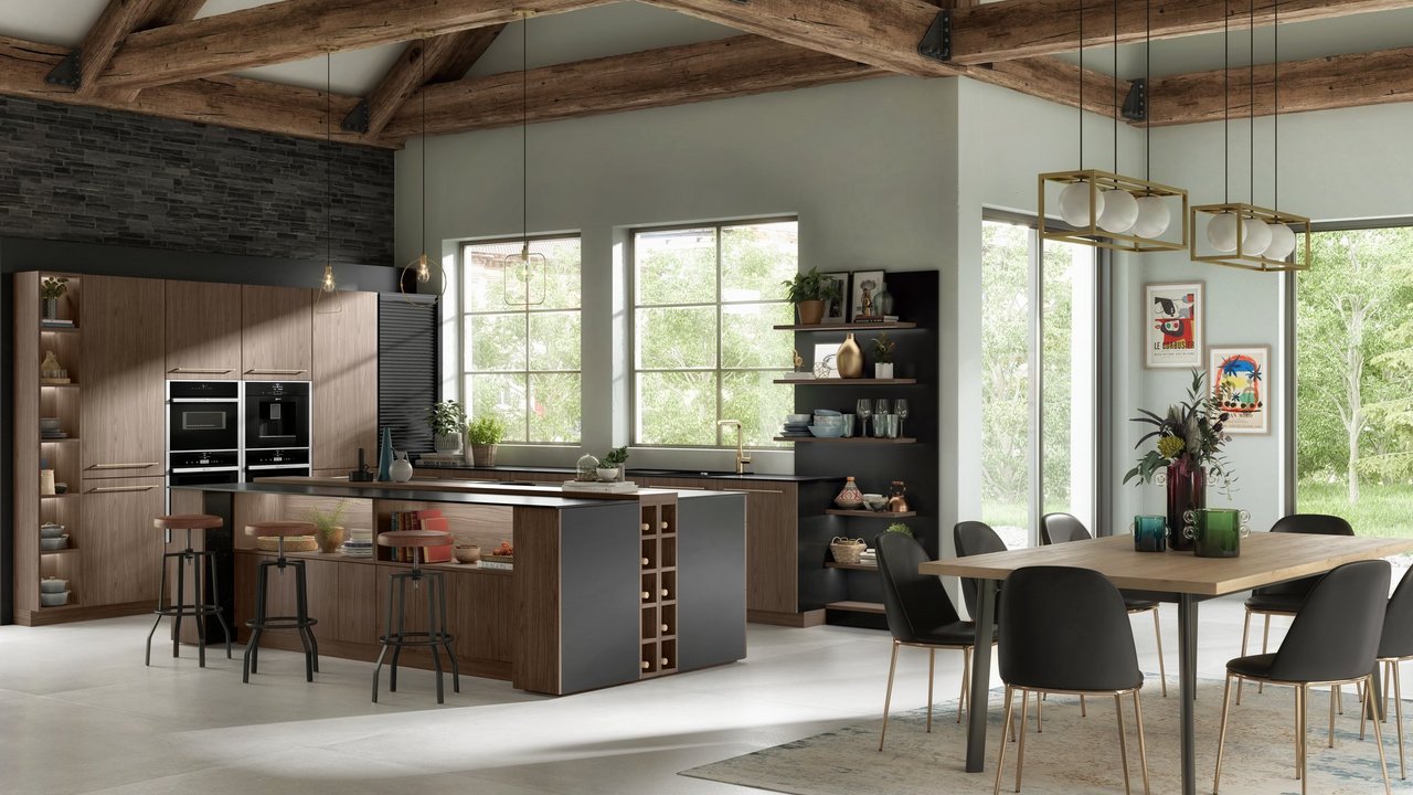 Idee Ilot Central Avec Table Ilot Central : l'îlot au bonheur, au cœur de votre cuisine - Ixina France
