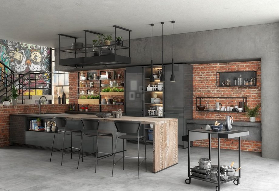 tabourets hauts de cuisine pour une cuisine industrielle