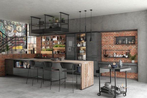 tabourets hauts de cuisine pour une cuisine industrielle
